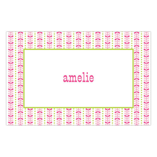 Bright Vine Green & Pink Placemats
